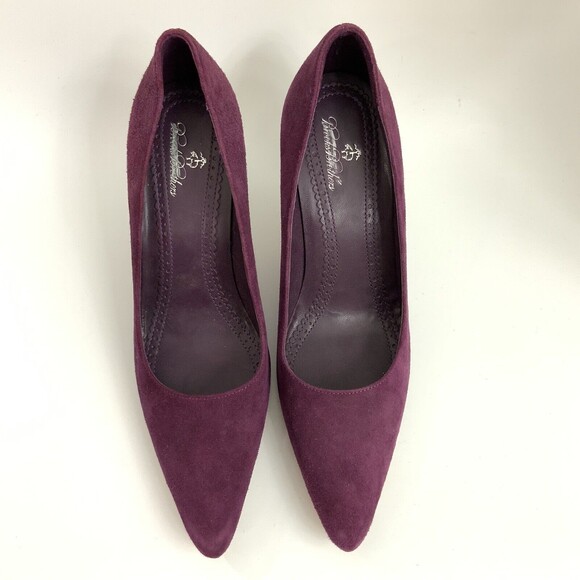 Brooks Brothers Pumps Size 7M Maroon All Leather Point-toe Heels - Picture 10 of 11